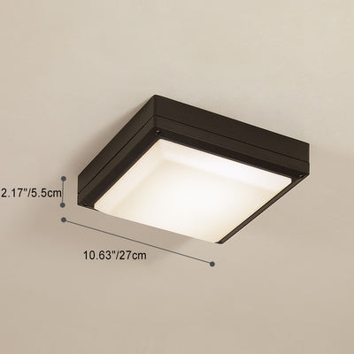 Lumière de plafond LED carrée en aluminium acrylique étanche à la simplicité moderne pour patio extérieur 