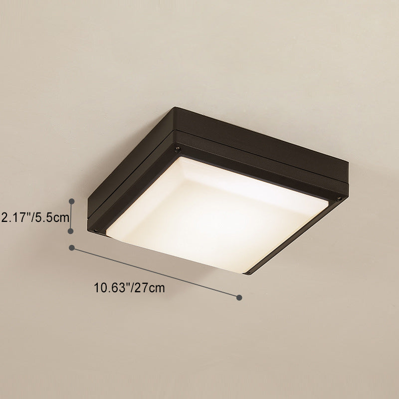 Lumière de plafond LED carrée en aluminium acrylique étanche à la simplicité moderne pour patio extérieur 