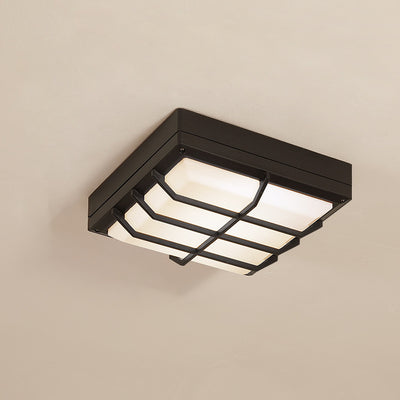 Lumière de plafond LED carrée en aluminium acrylique étanche à la simplicité moderne pour patio extérieur 