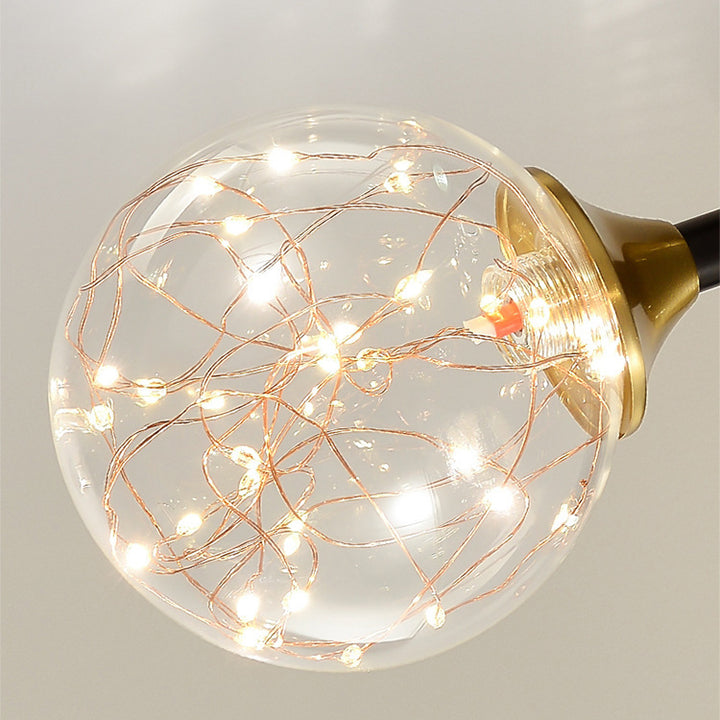 Zeitgenössische skandinavische Hardware Glas Sternenhimmel Kugelstrahler 1/2 Licht LED Halb bündige Deckenleuchte für den Flur 