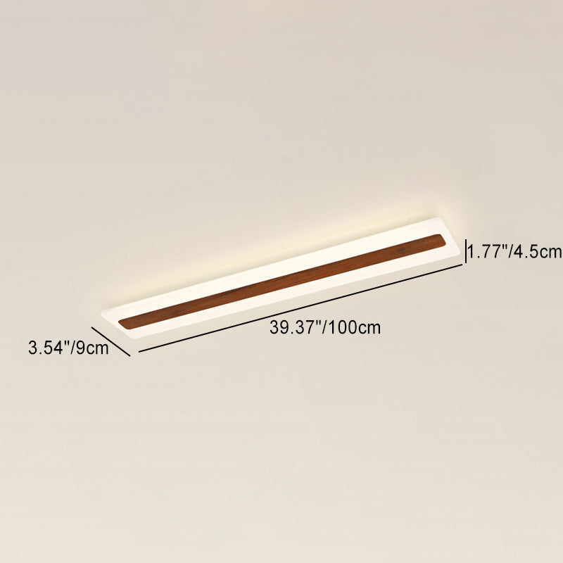 Plafonnier LED rectangulaire minimaliste moderne en fer et acrylique pour couloir 