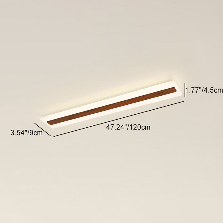Plafonnier LED rectangulaire minimaliste moderne en fer et acrylique pour couloir 
