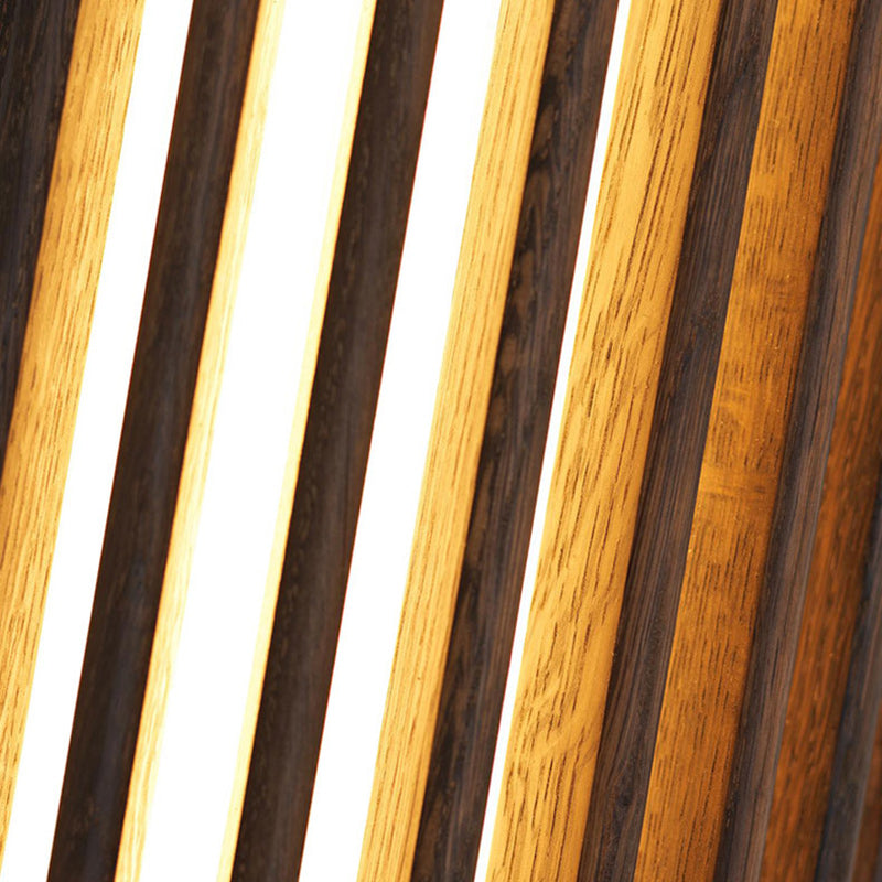 Traditional Japanese Walnut Acrylic Semicircular Fence Line LED Wall Sconce Lamp For Hallway