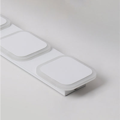 Lumière de plafond semi-encastrée LED moderne en acrylique et fer, bande carrée ronde, pour couloir 