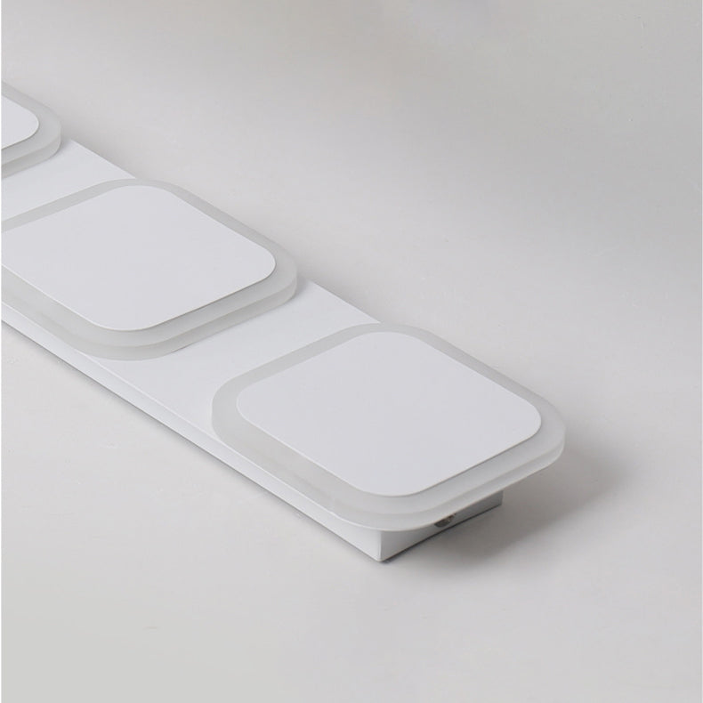 Lumière de plafond semi-encastrée LED moderne en acrylique et fer, bande carrée ronde, pour couloir 