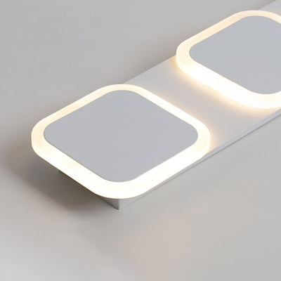 Lumière de plafond semi-encastrée LED moderne en acrylique et fer, bande carrée ronde, pour couloir 