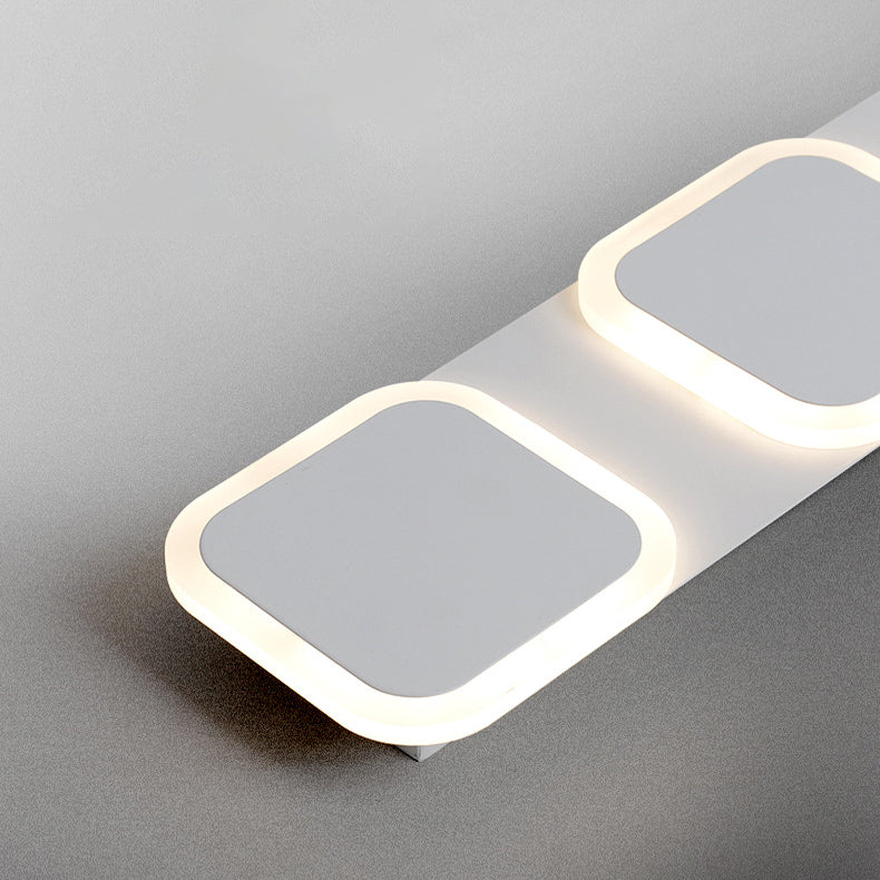 Lumière de plafond semi-encastrée LED moderne en acrylique et fer, bande carrée ronde, pour couloir 