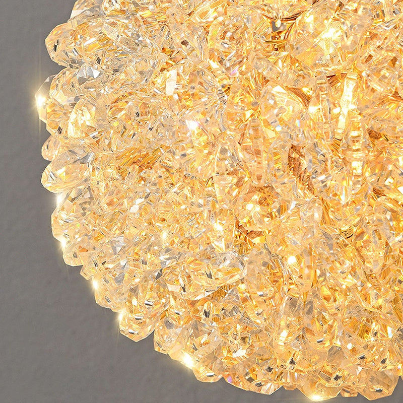 Modern Luxury Hardware Crystal Ball Diamond 1/2 Light Wall Sconce Lamp For Bedside