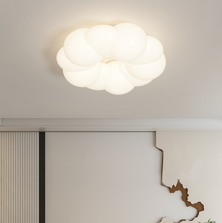 Traditionelle französische Eisen-PE-Wolkenkeks-Runde LED-Deckenleuchte für das Schlafzimmer 