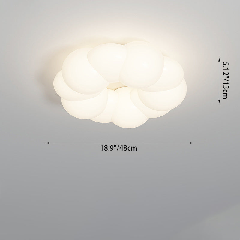 Traditionelle französische Eisen-PE-Wolkenkeks-Runde LED-Deckenleuchte für das Schlafzimmer 