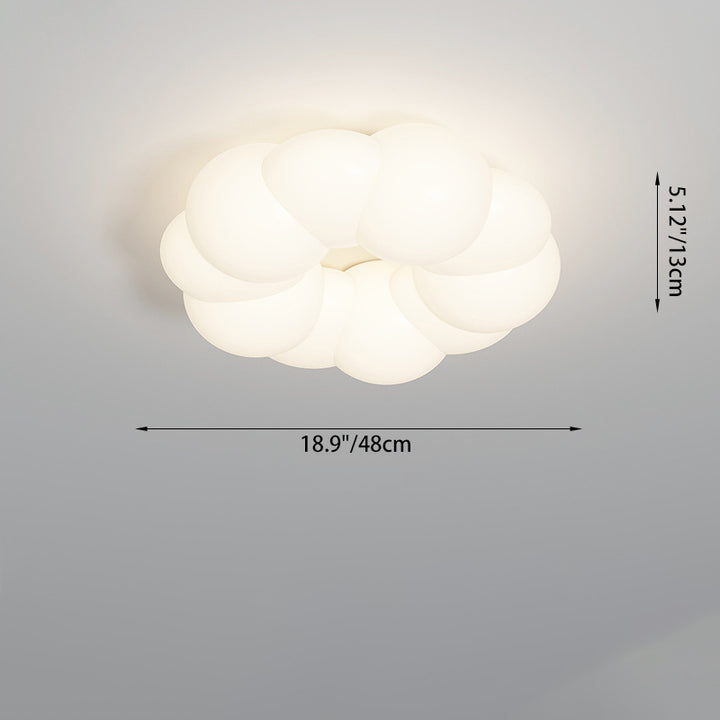 Traditionelle französische Eisen-PE-Wolkenkeks-Runde LED-Deckenleuchte für das Schlafzimmer 