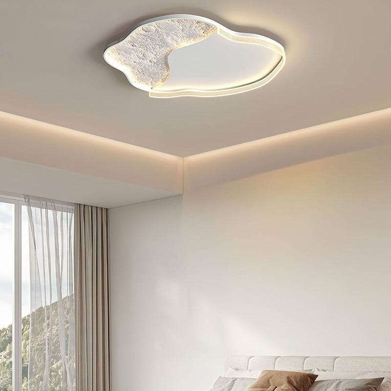 Contemporary Scandinavian Iron Acrylic Round Cloud Heart Moon LED Flush Mount Ceiling Light For Bedroom