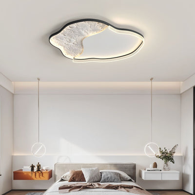 Contemporary Scandinavian Iron Acrylic Round Cloud Heart Moon LED Flush Mount Ceiling Light For Bedroom