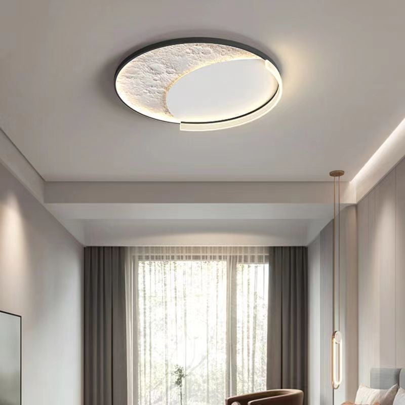 Contemporary Scandinavian Iron Acrylic Round Cloud Heart Moon LED Flush Mount Ceiling Light For Bedroom