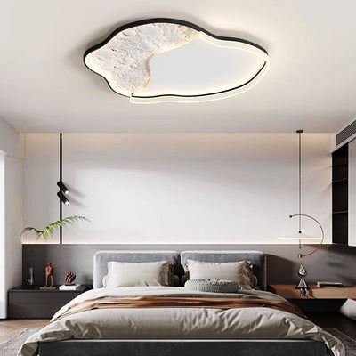 Contemporary Scandinavian Iron Acrylic Round Cloud Heart Moon LED Flush Mount Ceiling Light For Bedroom