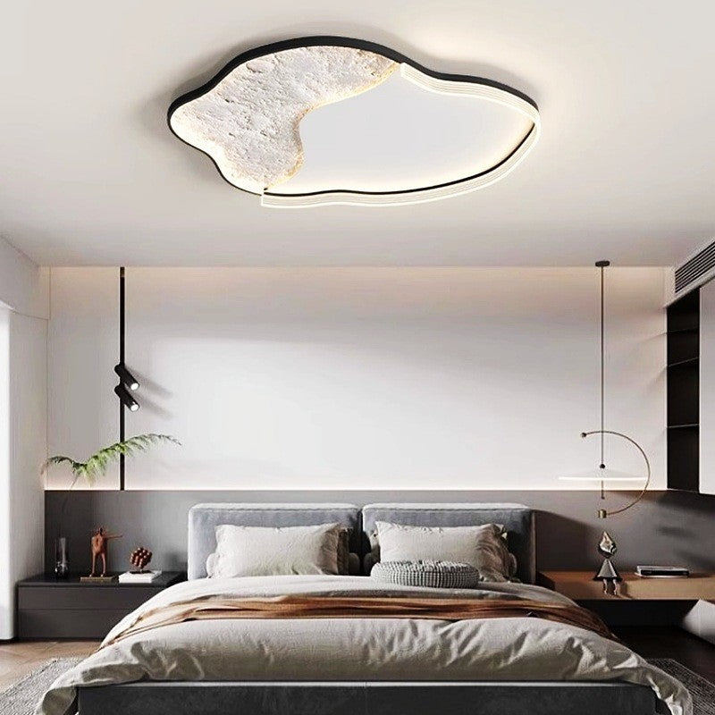 Contemporary Scandinavian Iron Acrylic Round Cloud Heart Moon LED Flush Mount Ceiling Light For Bedroom