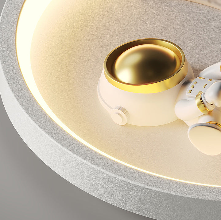 Lampe murale LED contemporaine nordique en fer acrylique résine pour enfants avec astronaute lune nuage rond cœur pour chevet 