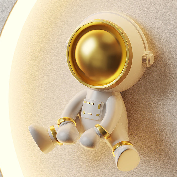 Lampe murale LED contemporaine nordique en fer acrylique résine pour enfants avec astronaute lune nuage rond cœur pour chevet 