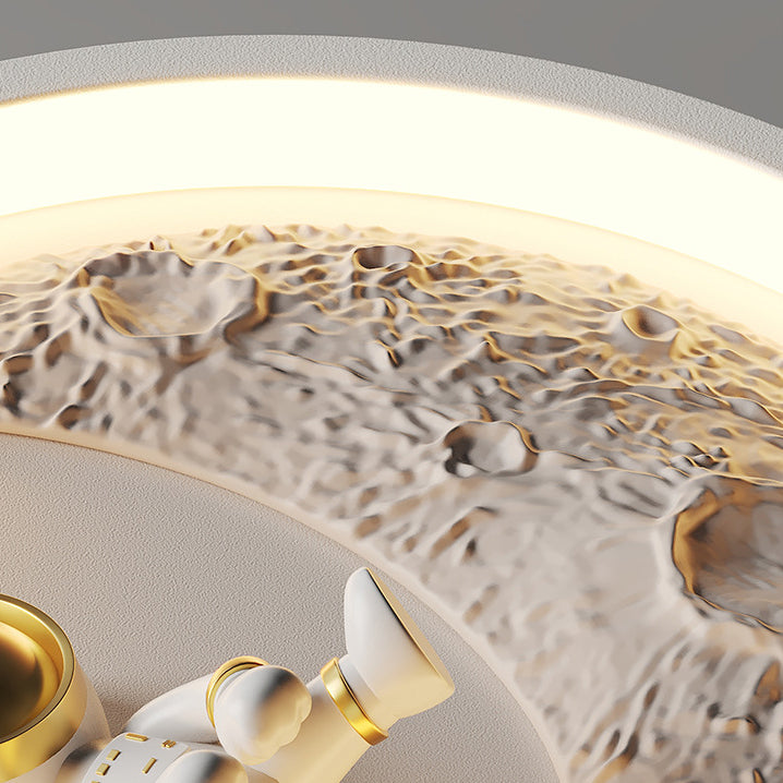 Lampe murale LED contemporaine nordique en fer acrylique résine pour enfants avec astronaute lune nuage rond cœur pour chevet 