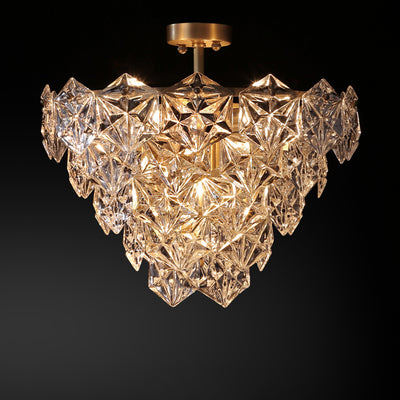Moderne Luxus Messing Kristallglas Diamant Schneeflocke 6/7/10 Licht Kronleuchter für Schlafzimmer 