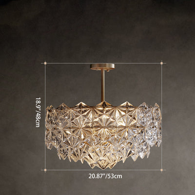 Moderne Luxus Messing Kristallglas Diamant Schneeflocke 6/7/10 Licht Kronleuchter für Schlafzimmer 