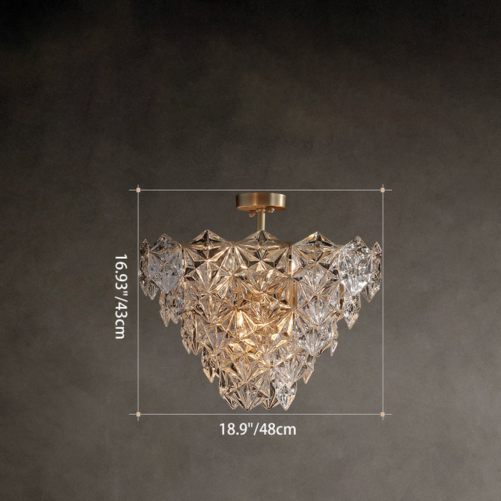 Modern Luxury Brass Crystal Glass Diamond Snowflake 6/7/10 Light Chandeliers For Bedroom