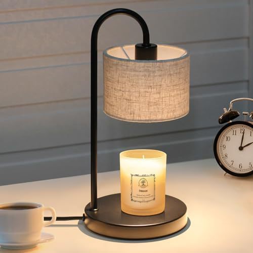 Lampe de Table en Tissu de Fer à Une Lumière avec Cylindre Réglable de Simplicité Moderne pour Chambre à Coucher 