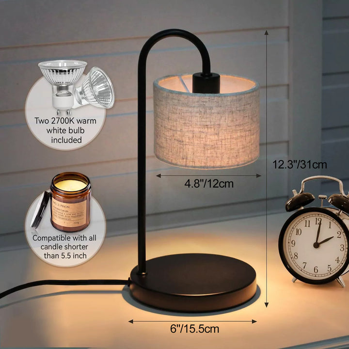 Moderne Einfachheit Zylinder Hebbare Eisenstoff 1-Licht Schmelzwachs Tischlampe Für Schlafzimmer 