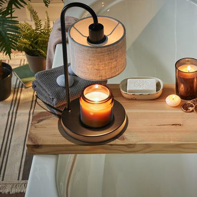 Lampe de Table en Tissu de Fer à Une Lumière avec Cylindre Réglable de Simplicité Moderne pour Chambre à Coucher 