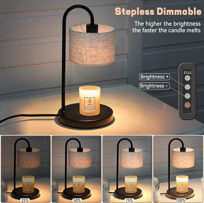 Lampe de Table en Tissu de Fer à Une Lumière avec Cylindre Réglable de Simplicité Moderne pour Chambre à Coucher 