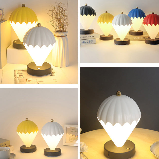 Contemporary Scandinavian Rechargeable Iron Acrylic Balloon LED Table Lamp Night Light For Bedroom