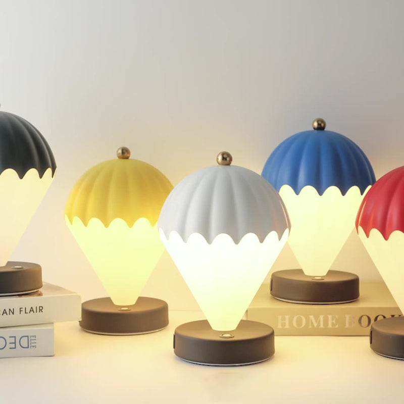 Contemporary Scandinavian Rechargeable Iron Acrylic Balloon LED Table Lamp Night Light For Bedroom
