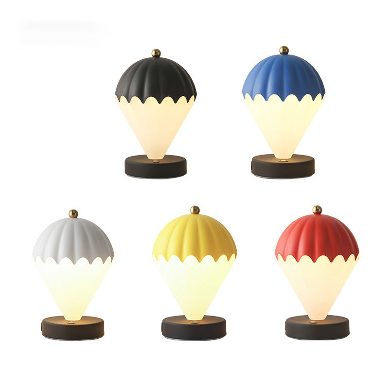 Contemporary Scandinavian Rechargeable Iron Acrylic Balloon LED Table Lamp Night Light For Bedroom