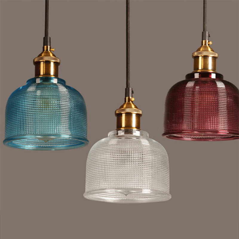 Contemporary Retro Metal Glass Frosted Dome Cap 1-Light Pendant Light For Dining Room