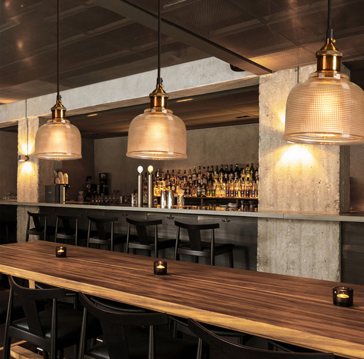 Contemporary Retro Metal Glass Frosted Dome Cap 1-Light Pendant Light For Dining Room