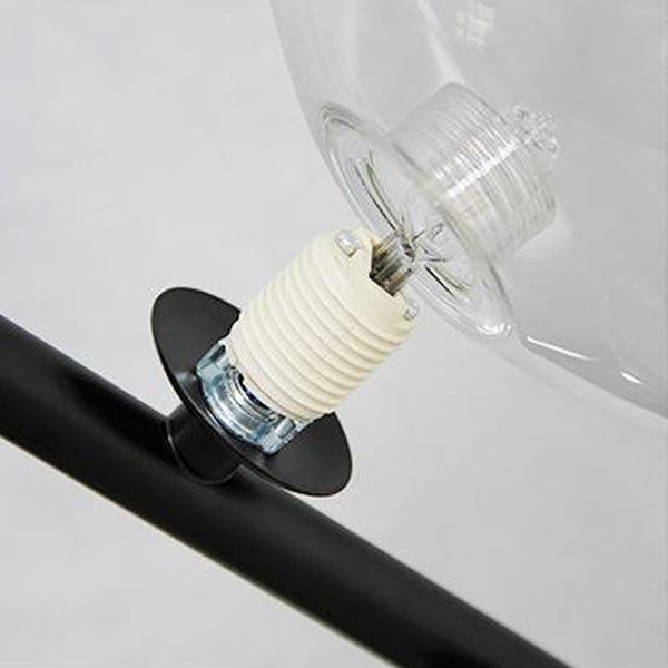Simplicité Moderne Fer Verre Cercle Bulle 15/24 Lumières Lustres Pour Salon 