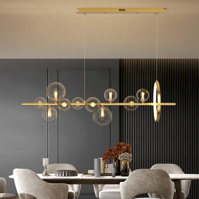 Modern Simplicity Iron Glass Ball Bubble 7/10 Light Chandeliers Island Light For Dining Room