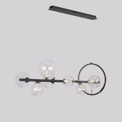 Modern Simplicity Iron Glass Ball Bubble 7/10 Light Chandeliers Island Light For Dining Room