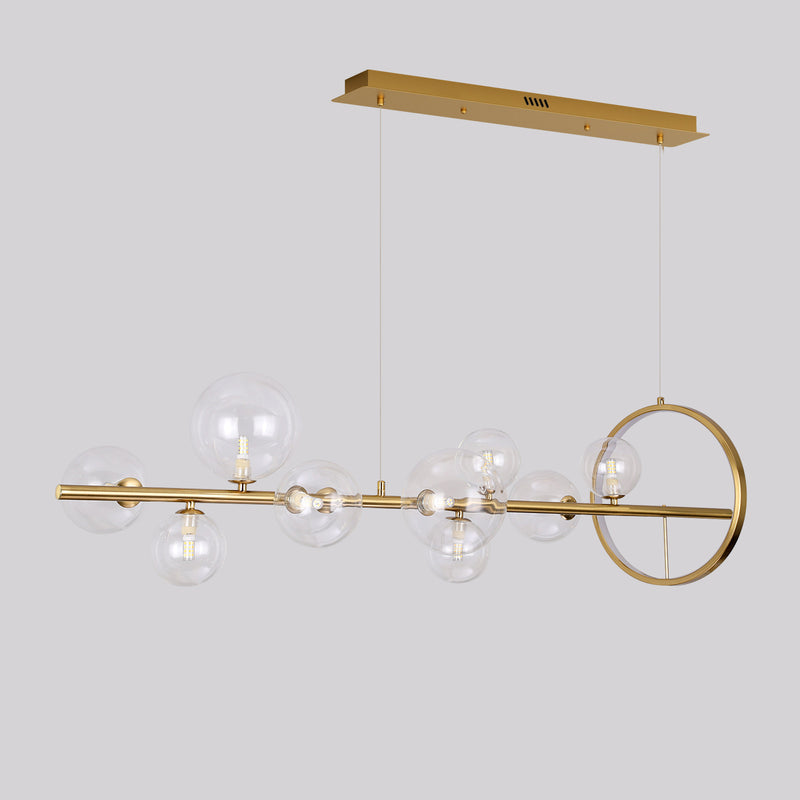 Modern Simplicity Iron Glass Ball Bubble 7/10 Light Chandeliers Island Light For Dining Room