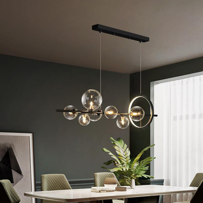 Modern Simplicity Iron Glass Ball Bubble 7/10 Light Chandeliers Island Light For Dining Room