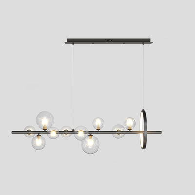 Modern Simplicity Iron Glass Ball Bubble 7/10 Light Chandeliers Island Light For Dining Room