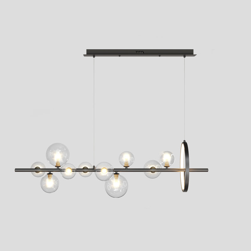 Modern Simplicity Iron Glass Ball Bubble 7/10 Light Chandeliers Island Light For Dining Room