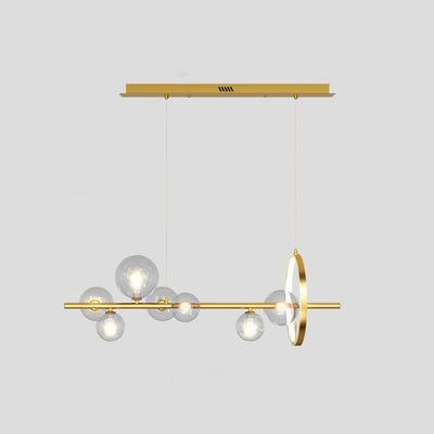 Modern Simplicity Iron Glass Ball Bubble 7/10 Light Chandeliers Island Light For Dining Room