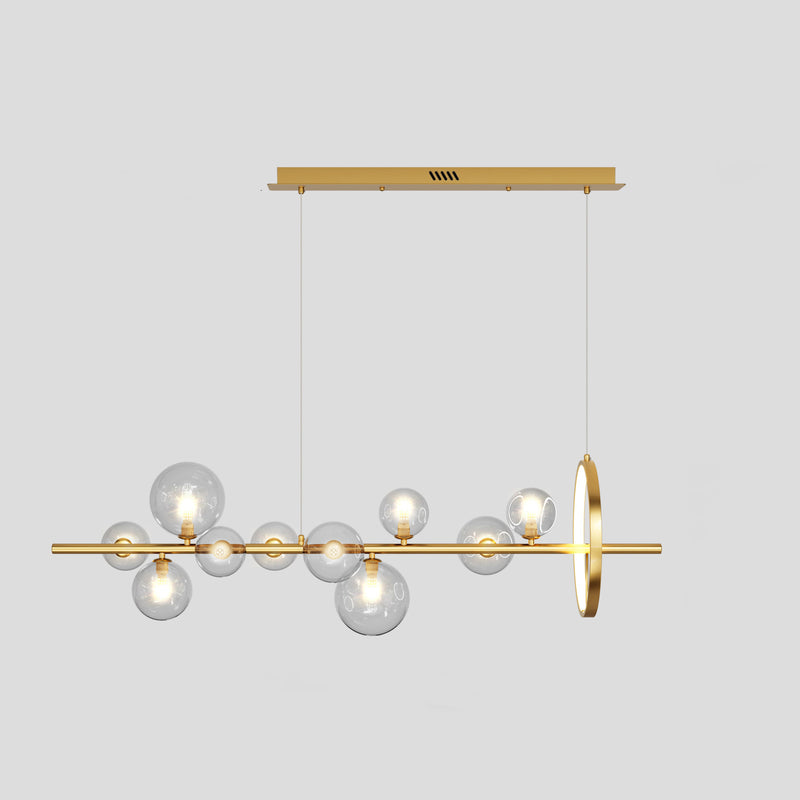 Modern Simplicity Iron Glass Ball Bubble 7/10 Light Chandeliers Island Light For Dining Room