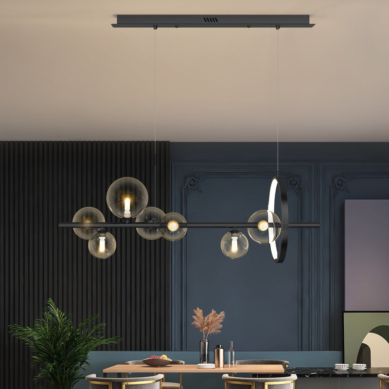 Modern Simplicity Iron Glass Ball Bubble 7/10 Light Chandeliers Island Light For Dining Room