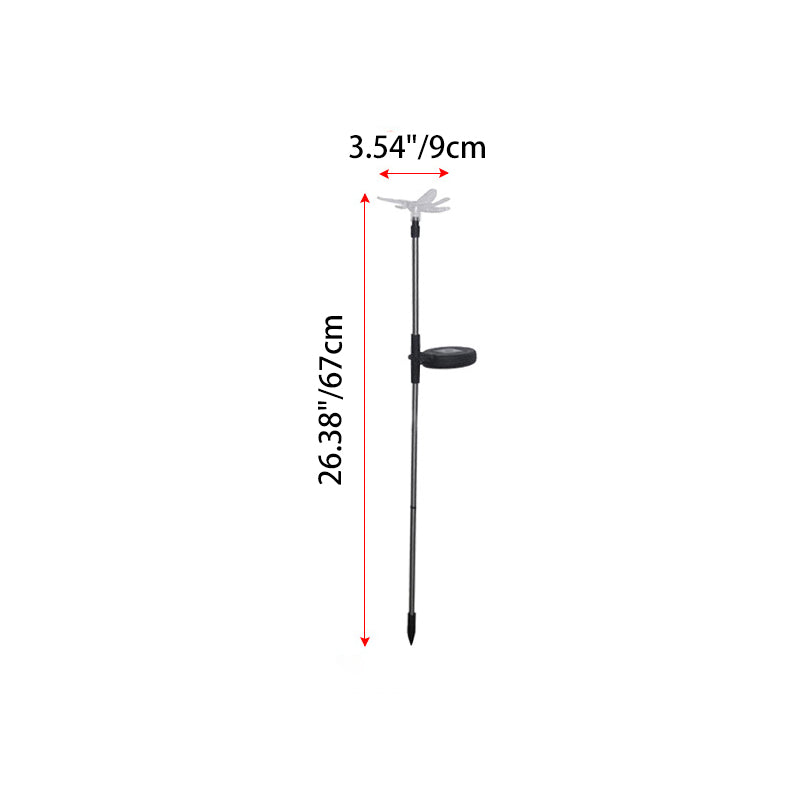 Modern Art Deco Solar Waterproof Stainless Steel PVC Plastic Butterfly Dragonfly Flying Bird LED Outdoor Light Landscape Lighting For Garden