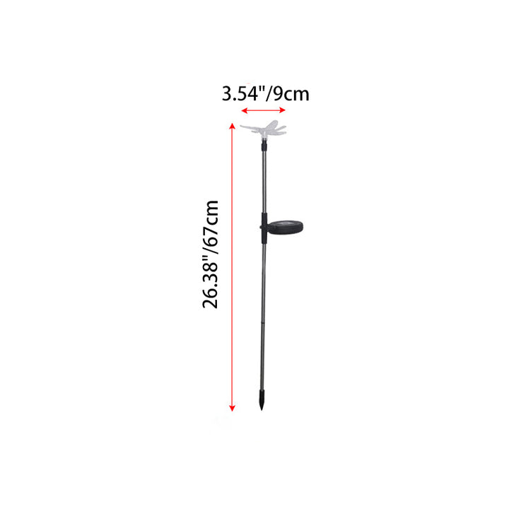 Modern Art Deco Solar Waterproof Stainless Steel PVC Plastic Butterfly Dragonfly Flying Bird LED Outdoor Light Landscape Lighting For Garden