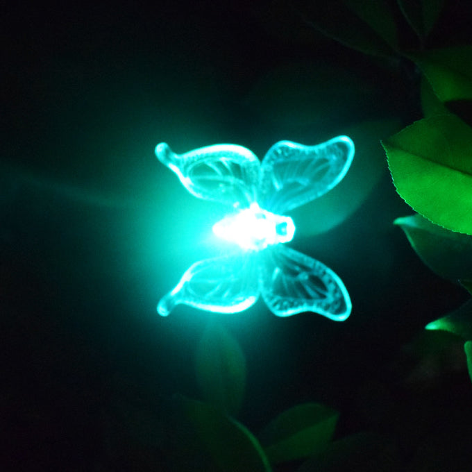 Moderne Art Deco Solar Wasserdichte Edelstahl PVC Kunststoff Schmetterling Libelle Fliegender Vogel LED Außenleuchte Landschaftsbeleuchtung für Garten 