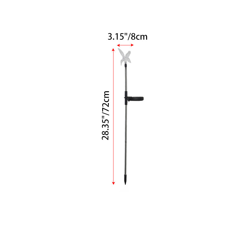 Modern Art Deco Solar Waterproof Stainless Steel PVC Plastic Butterfly Dragonfly Flying Bird LED Outdoor Light Landscape Lighting For Garden