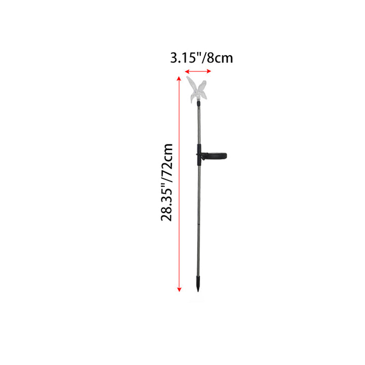 Modern Art Deco Solar Waterproof Stainless Steel PVC Plastic Butterfly Dragonfly Flying Bird LED Outdoor Light Landscape Lighting For Garden